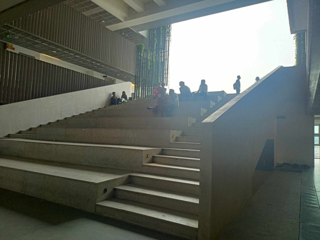 Staircase of the 6th floor cafeteria ranging from zone-D to zone-H