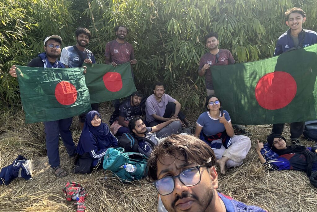 In the midst of the trek